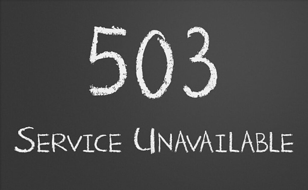 HTTP Error 503. The service is unavailable