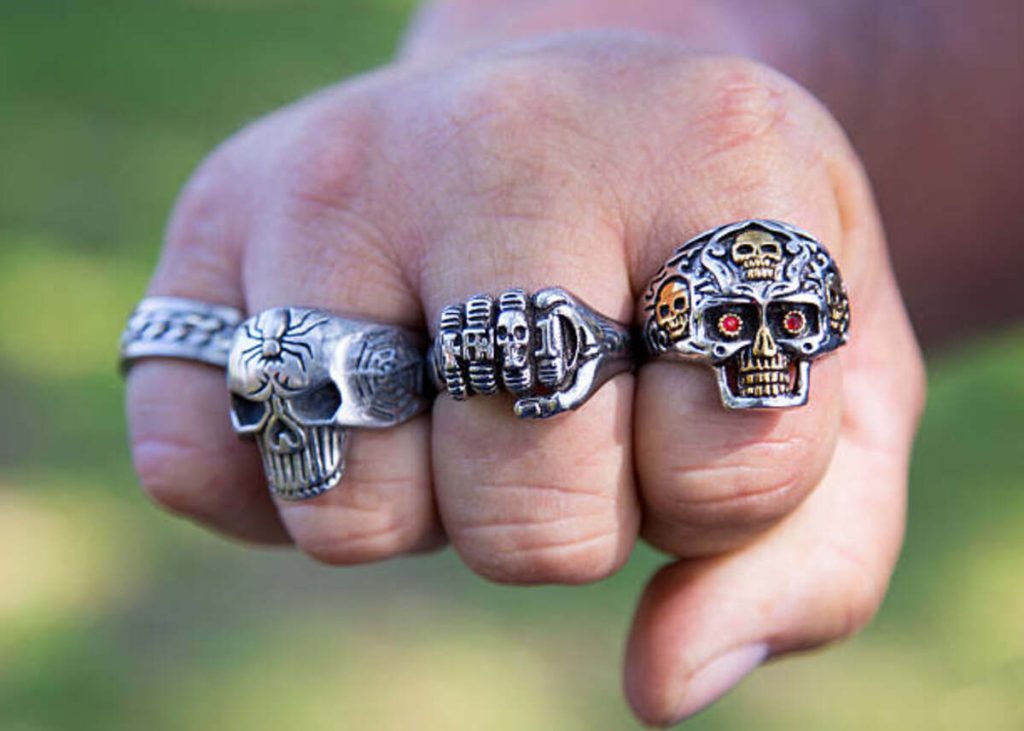 mens skull ring